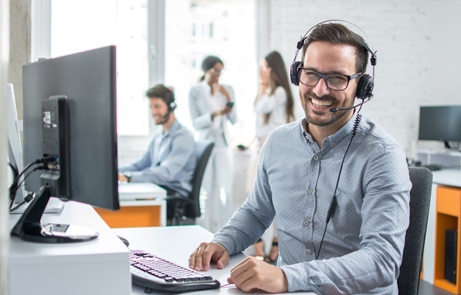 trabajador call center